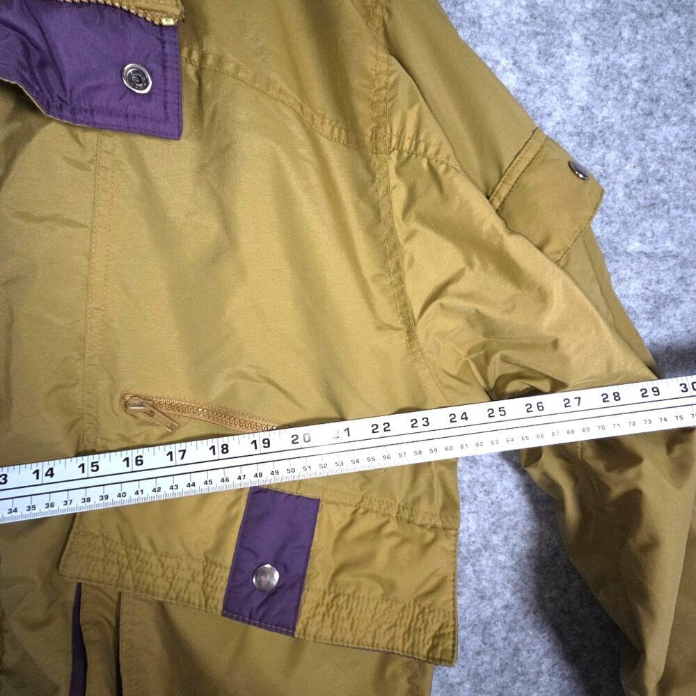 Vintage Oakton Men's Weather Breaker Zip Up Jacket Yellow Purple Size 2XL - Picture 6 of 10
